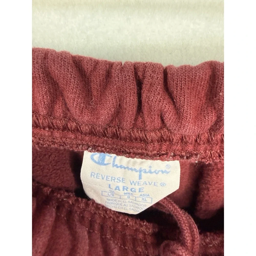 Vintage 90s Champion‎ Red Reverse Weave Joggers Size Large